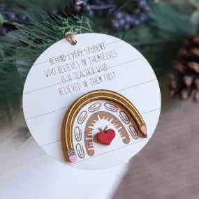 Inspirational Teacher Holiday Ornament