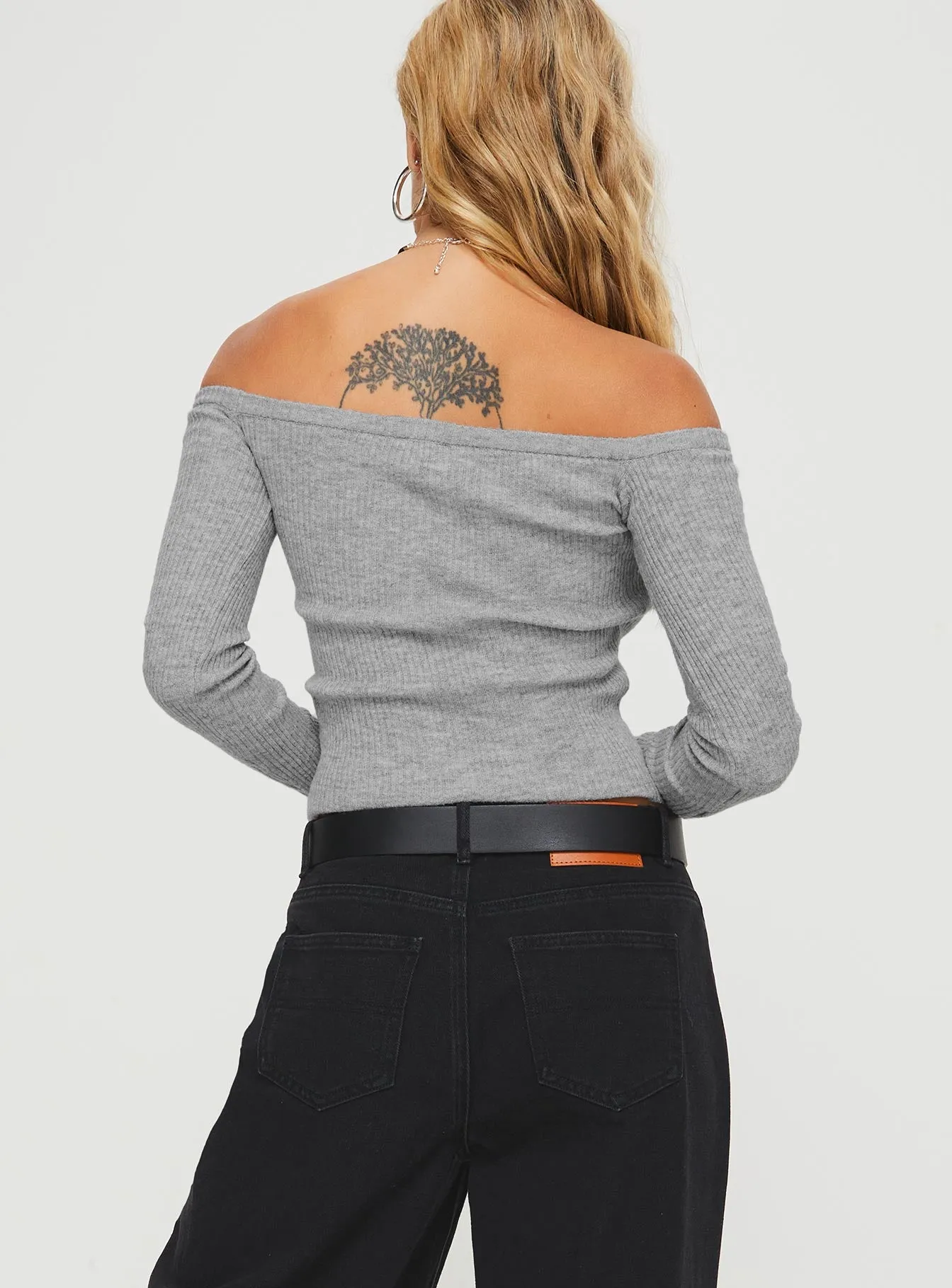 Katandra Off Shoulder Top Grey