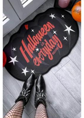 Killstar Halloween Pumpkin Doormat Black