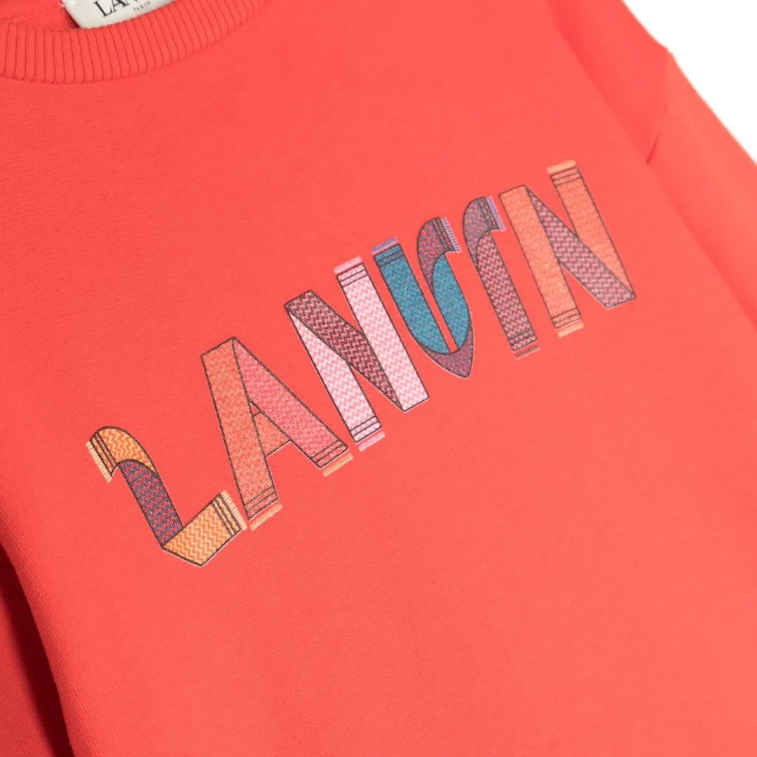 Lanvin Sweater Multicolour Logo Red