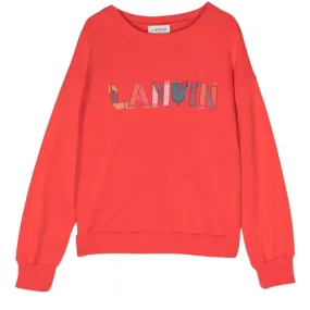 Lanvin Sweater Multicolour Logo Red