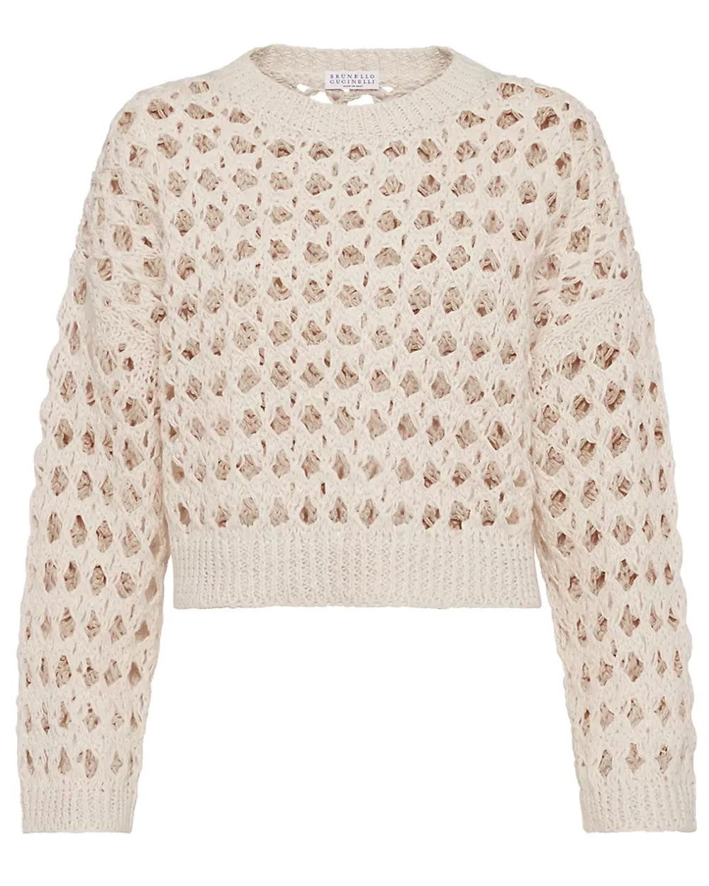 Light Beige Jute Crop Sweater