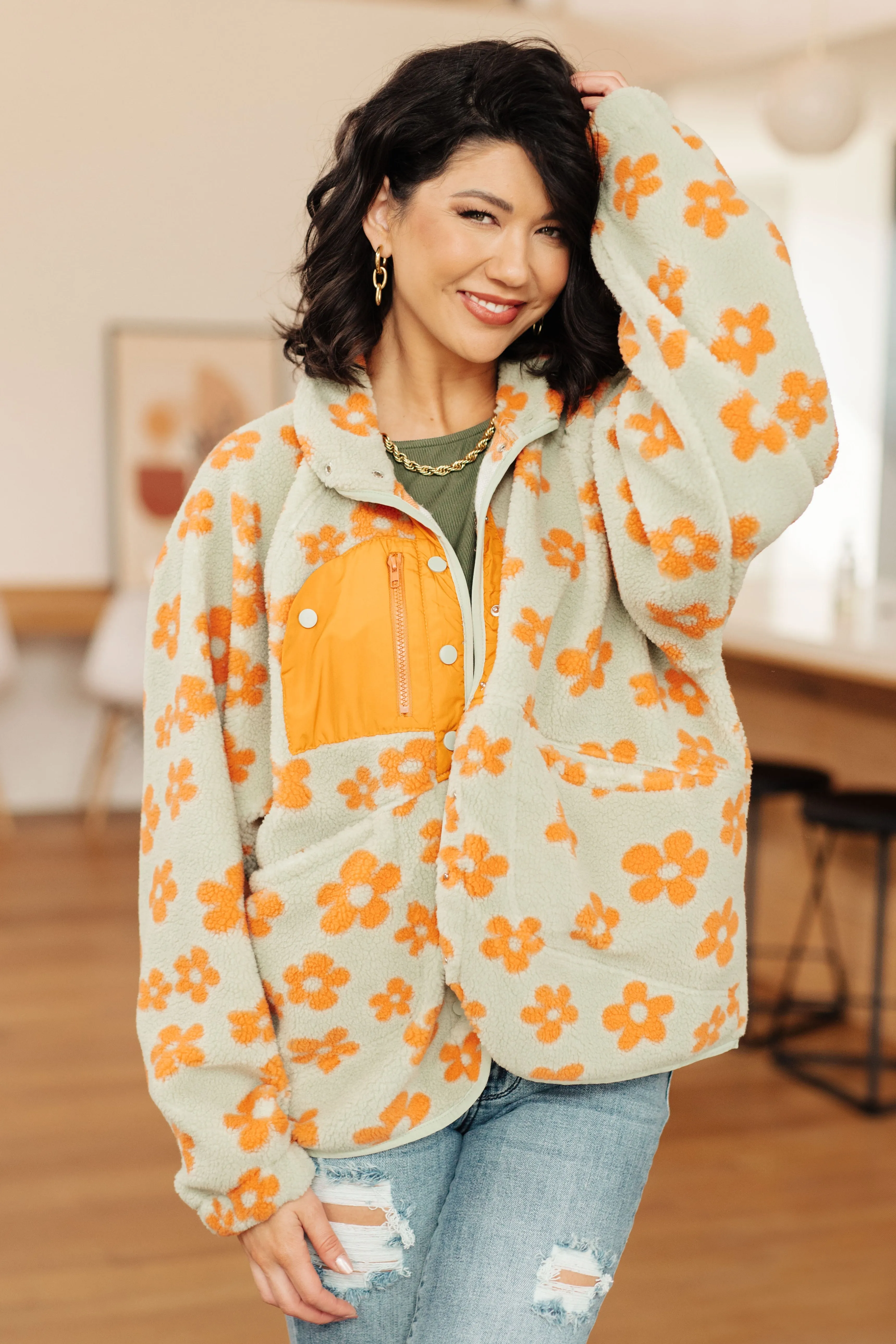 London Floral Fleece Jacket