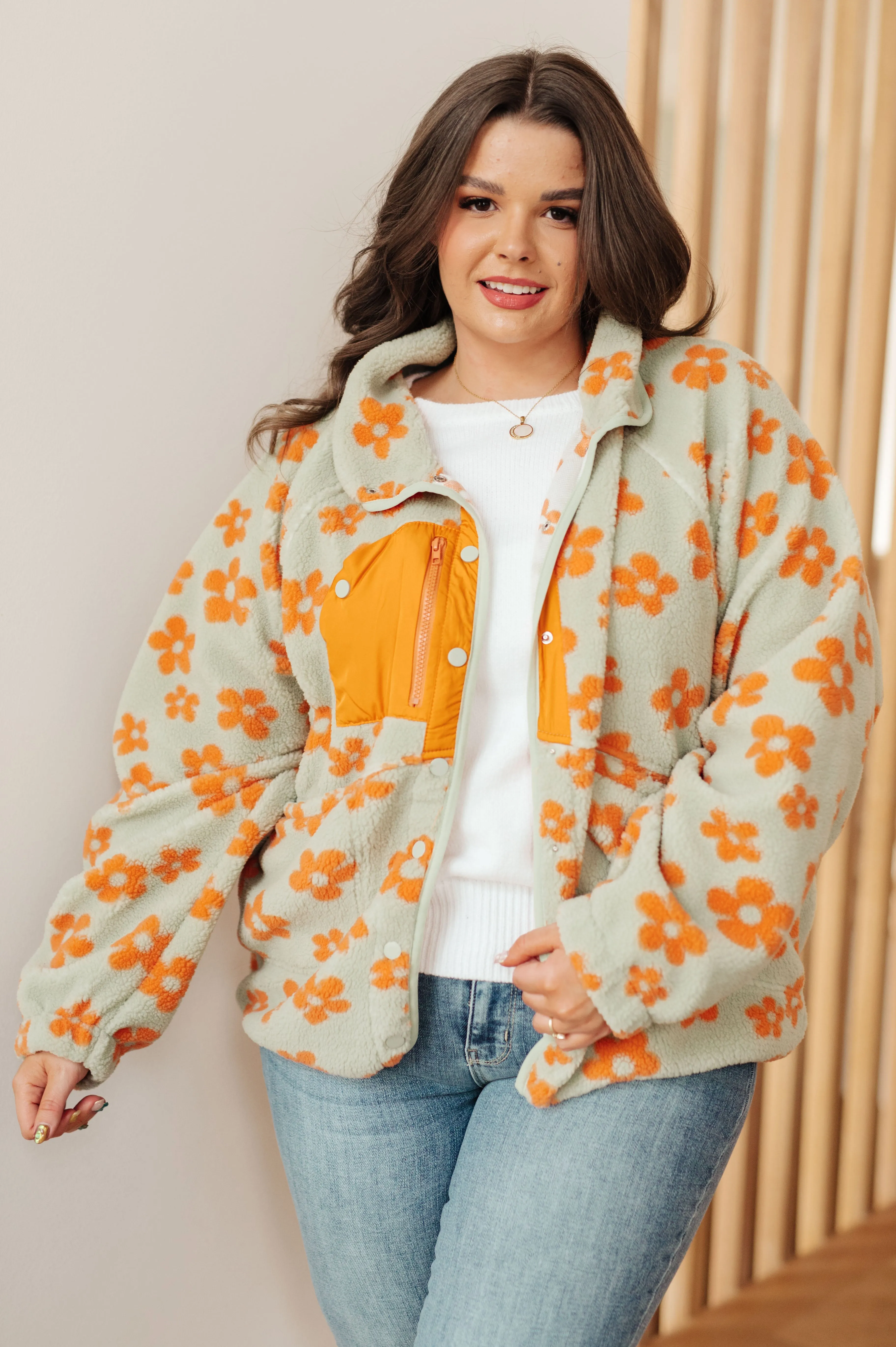 London Floral Fleece Jacket