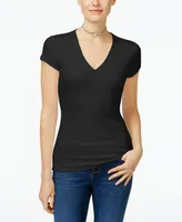 Macy's I.n.c. International Concepts Women's Ribbed V-Neck Top, Created for Macy's