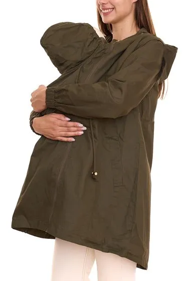 MAMALICIOUS Mila parka premaman da donna con inserto per il trasporto giacca gravidanza 88435156 verde oliva