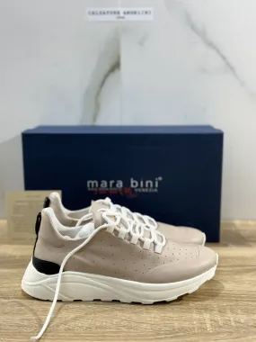 Mara Bini Sneaker Donna Pelle Beige Extra Light Handmade 36