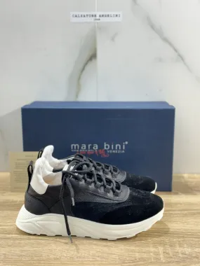 Mara Bini Sneaker Donna Pelle Nera Extra Light Handmade 40