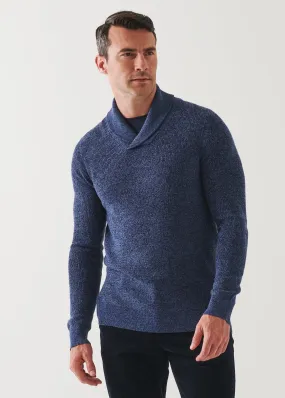 MERINO WOOL SHAWL COLLAR  SWEATER