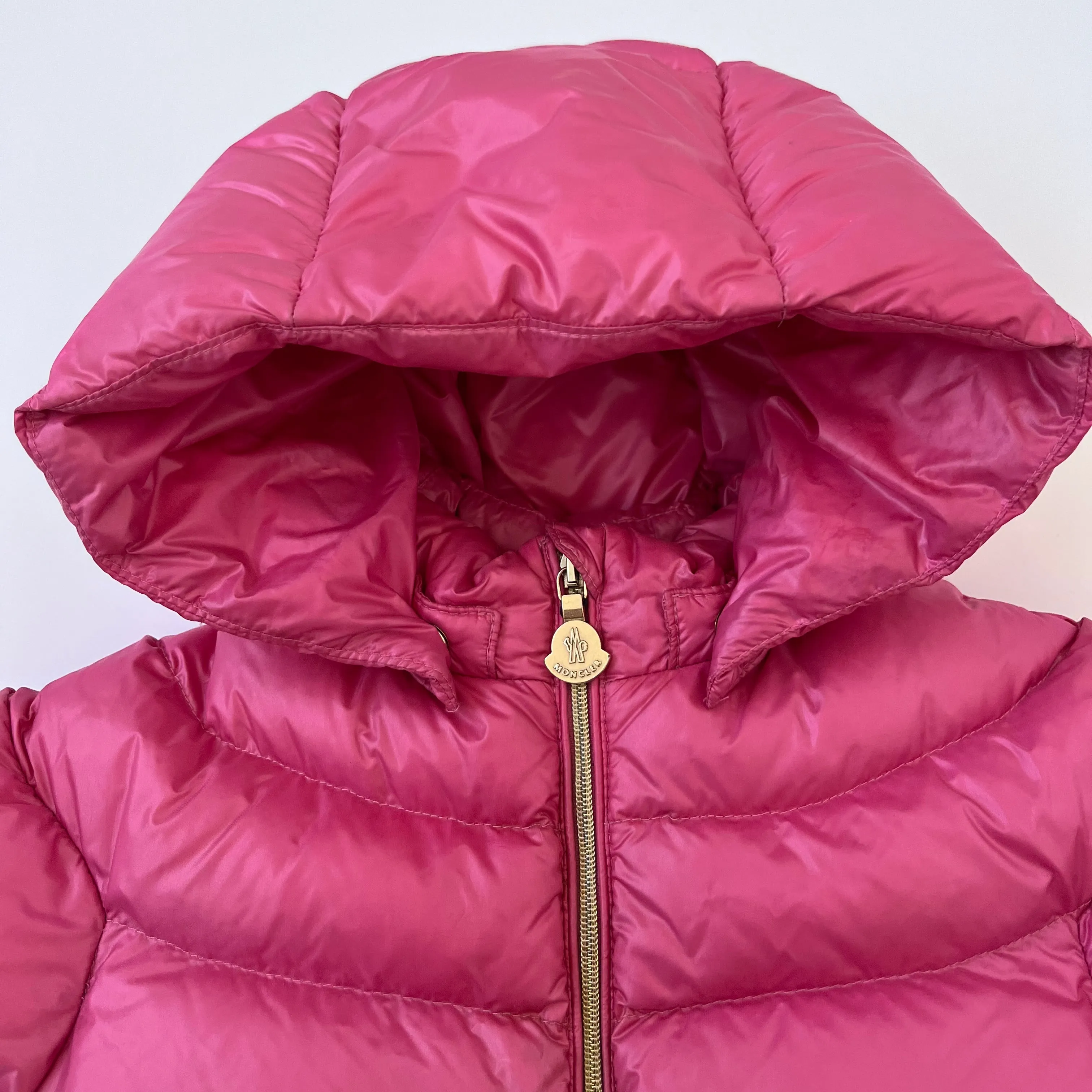 Moncler Hot Pink Down Filled Coat: 12-18 Months