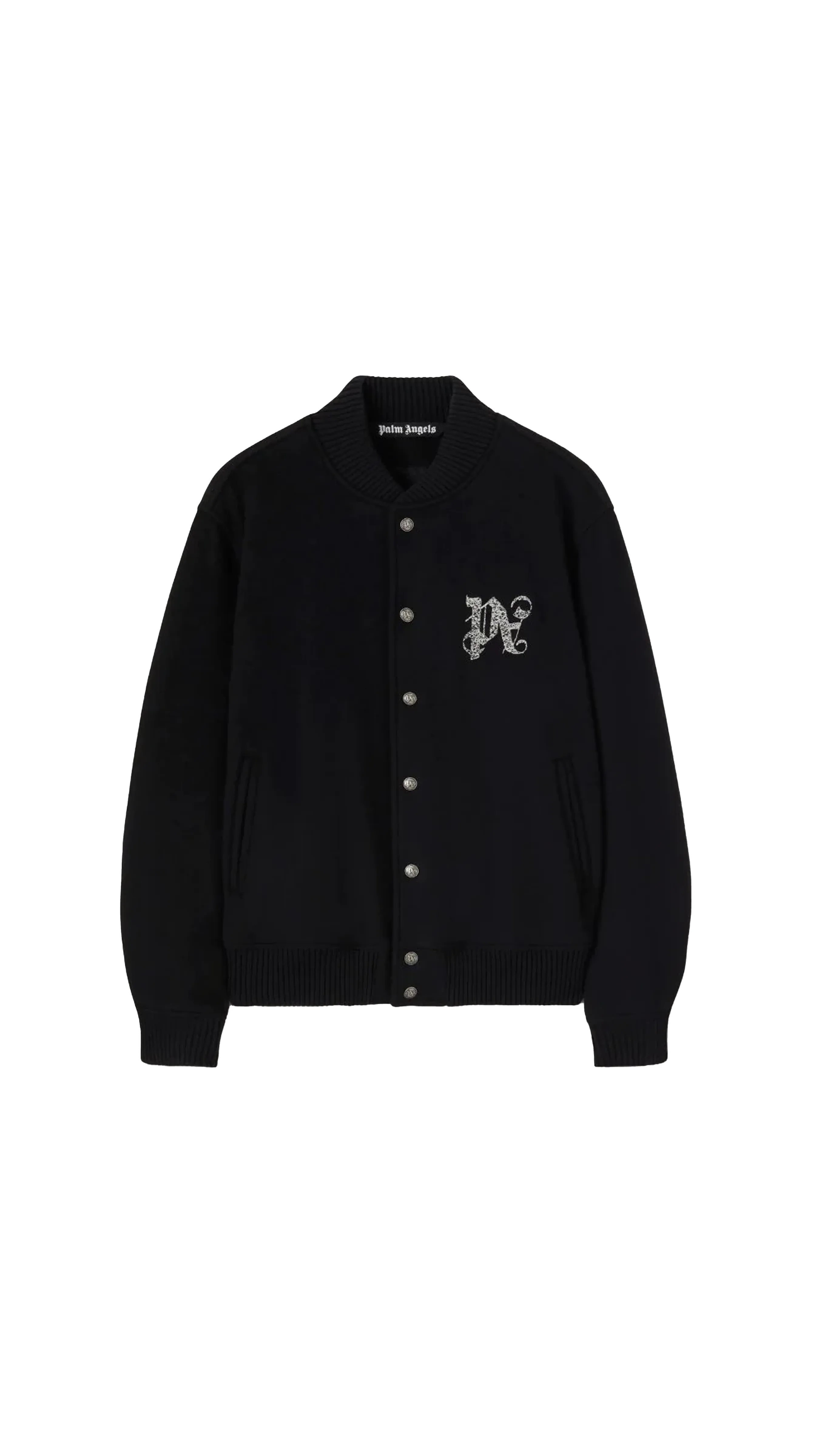 Monogram Varsity Jacket - Black