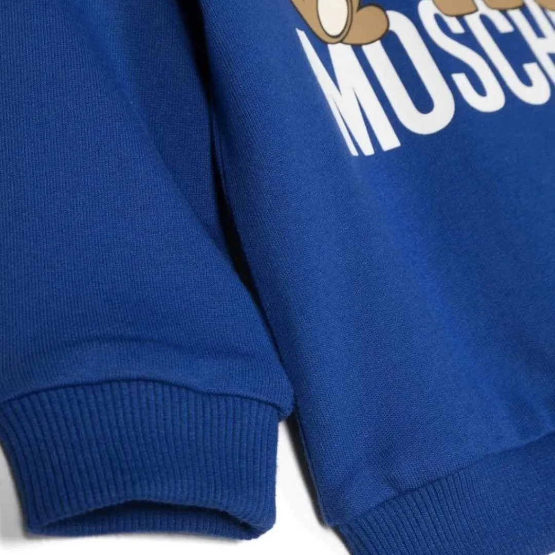 Moschino Sweater Bear Logo Blue