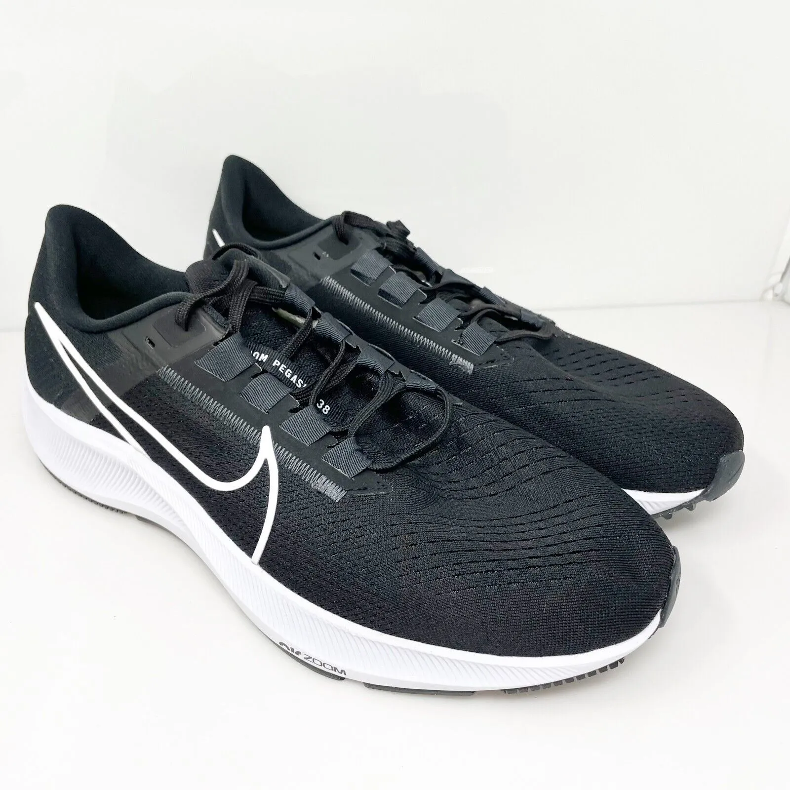 Nike Mens Air Zoom Pegasus 38 CW7356-002 Black Running Shoes Sneakers Size 12