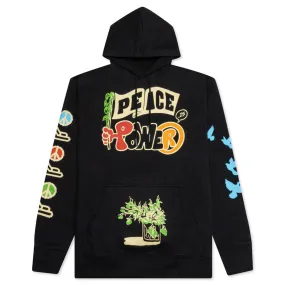 Peace and Power Hoodie - Black