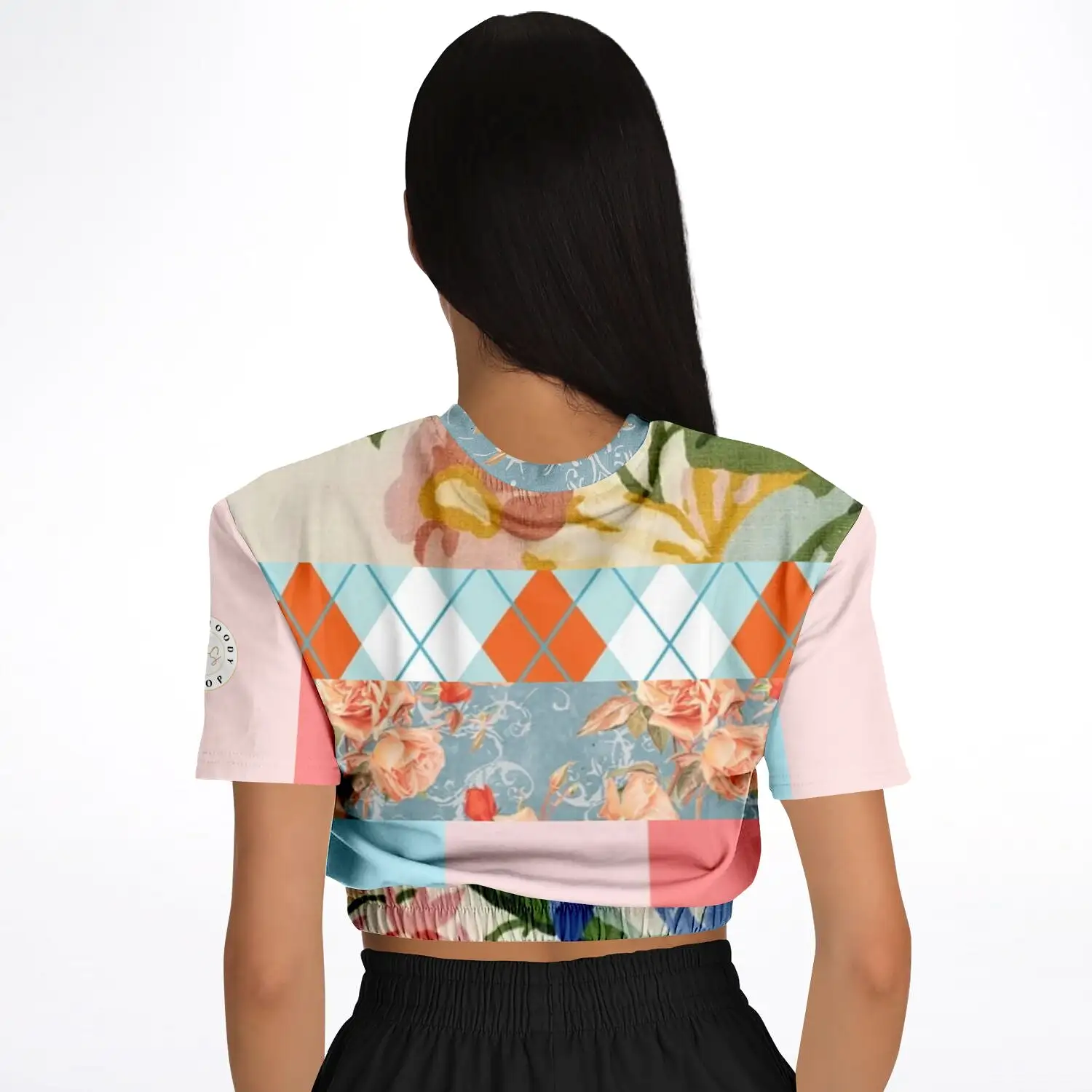 Peaches and Cream Short Sleeve Cropped Eco-Poly Sweater