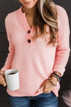 Perfectly Matched Knit Sweater- Pink