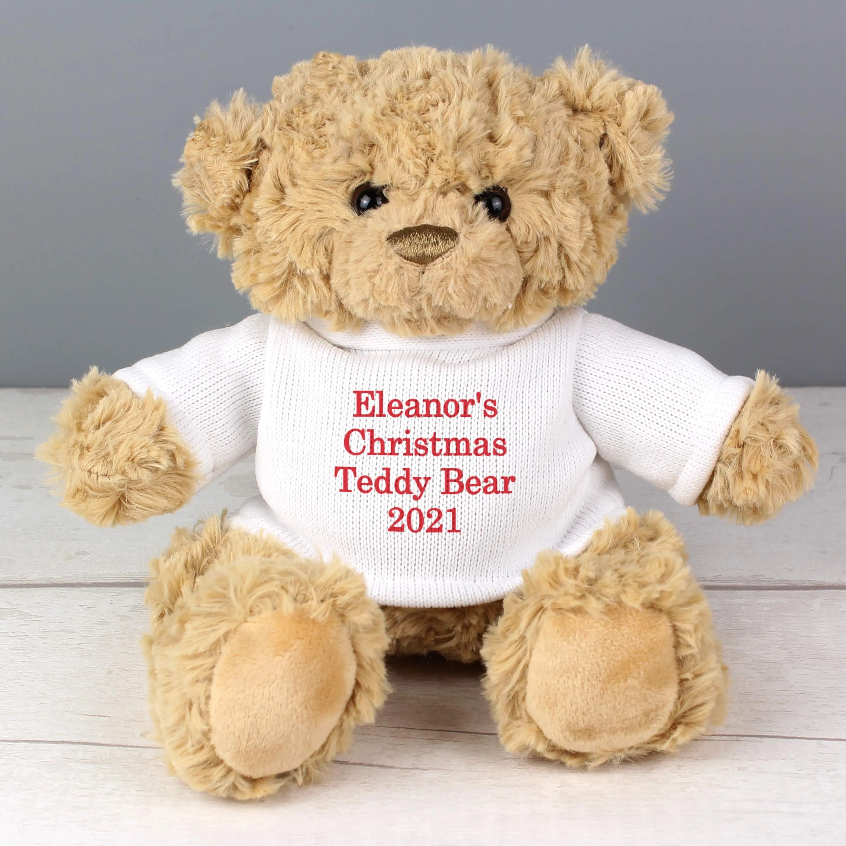 Personalised Christmas Message Teddy Bear