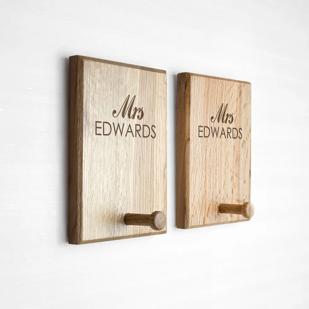 Personalised Couples Peg Hook