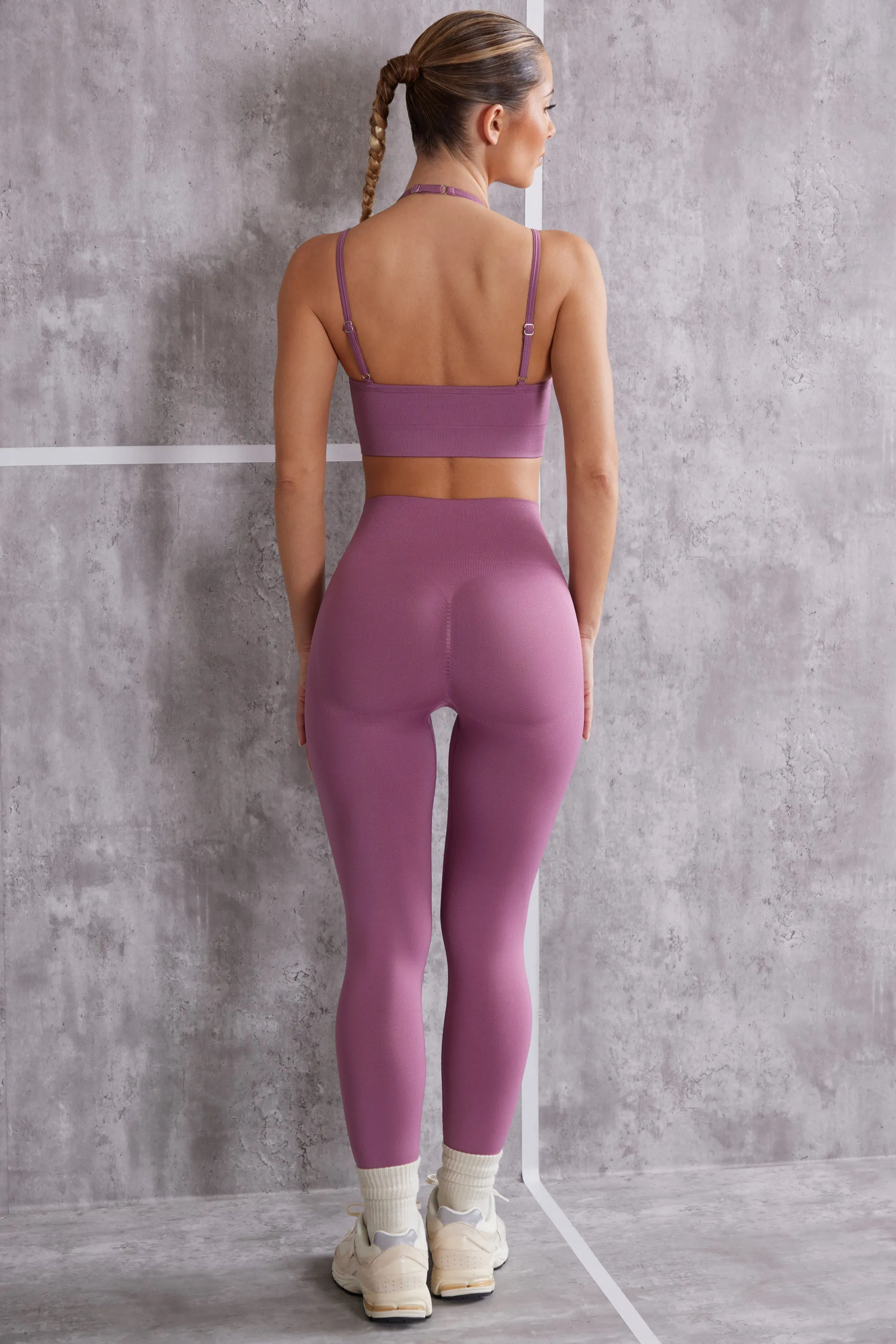 Petite High Waist Seamless Leggings in Mauve