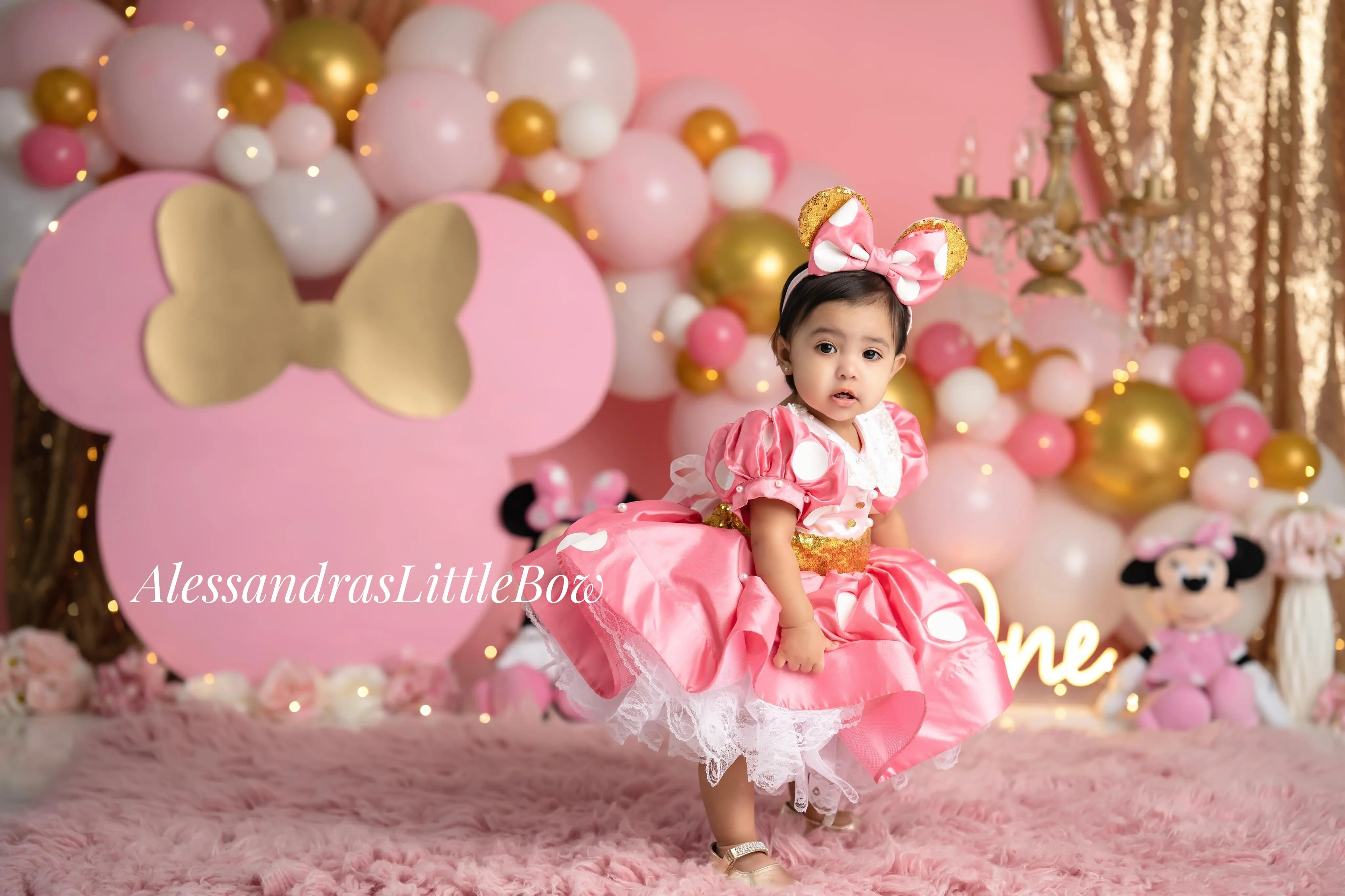 Pink Minnie Cupcake Couture Dress