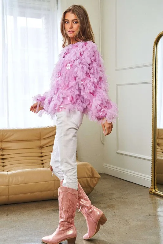 Pink Ruffle Party Jacket