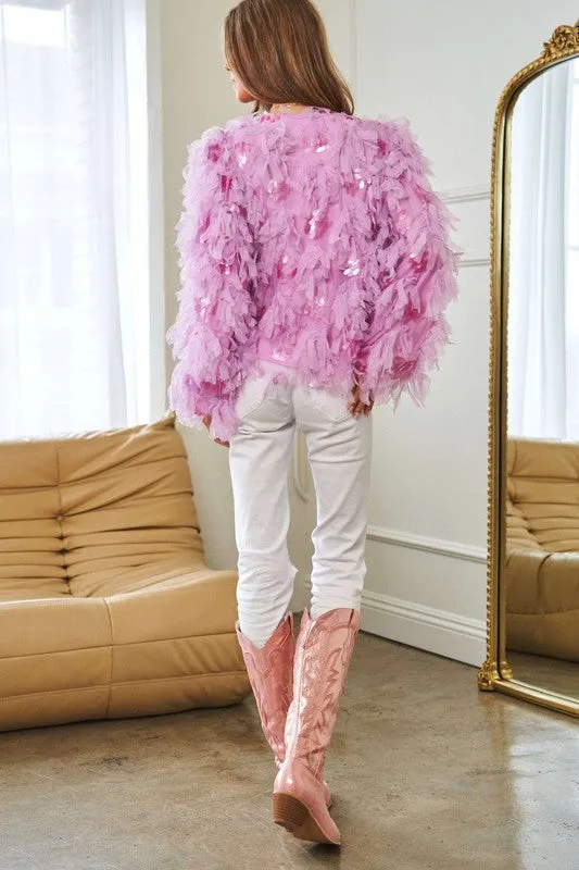 Pink Ruffle Party Jacket