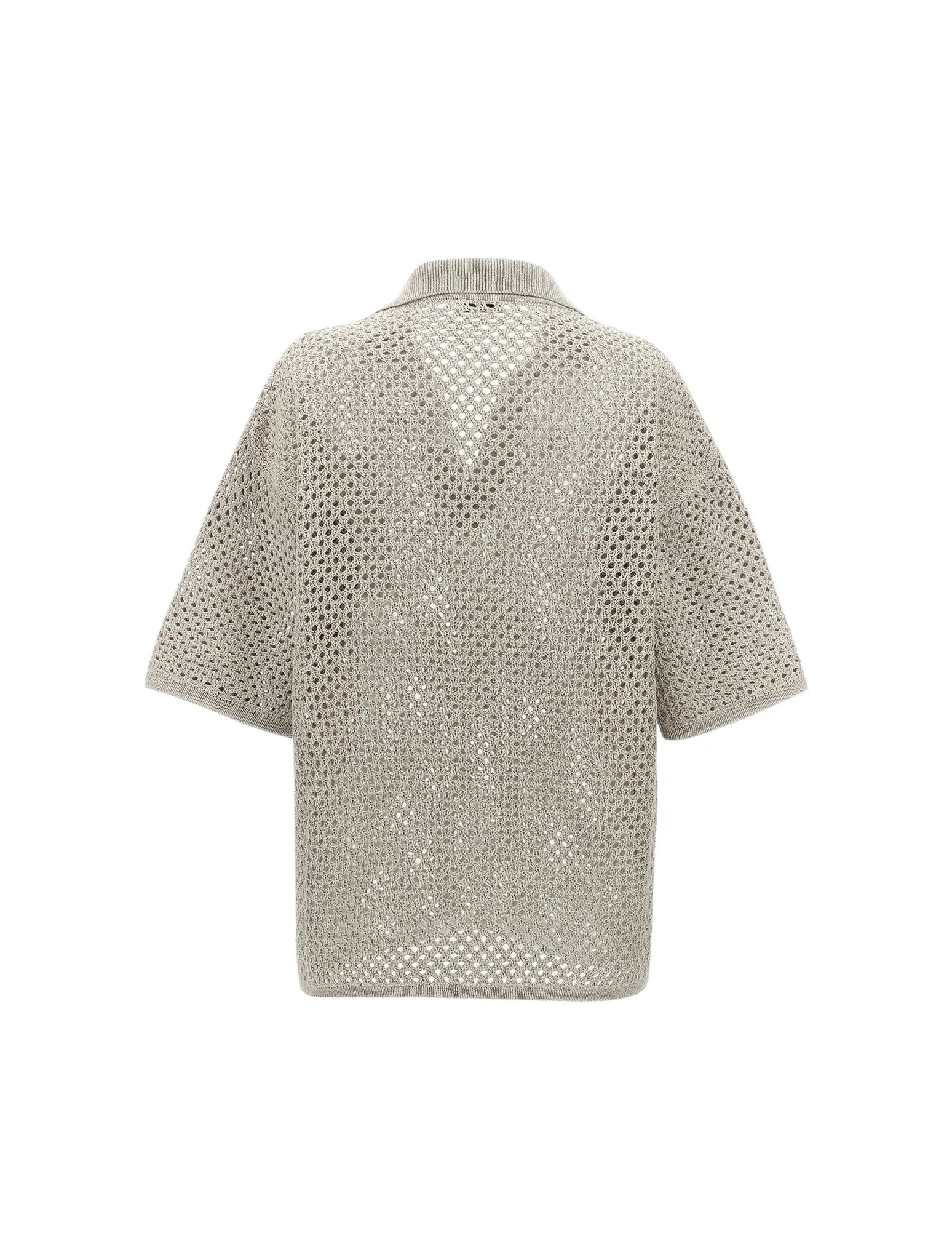 POLO SWEATER IN NET STITCH