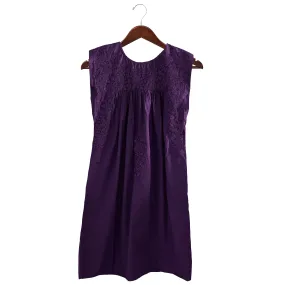 PRE-ORDER: Double Purple Sleeveless Dress with Pockets (late August ship date)