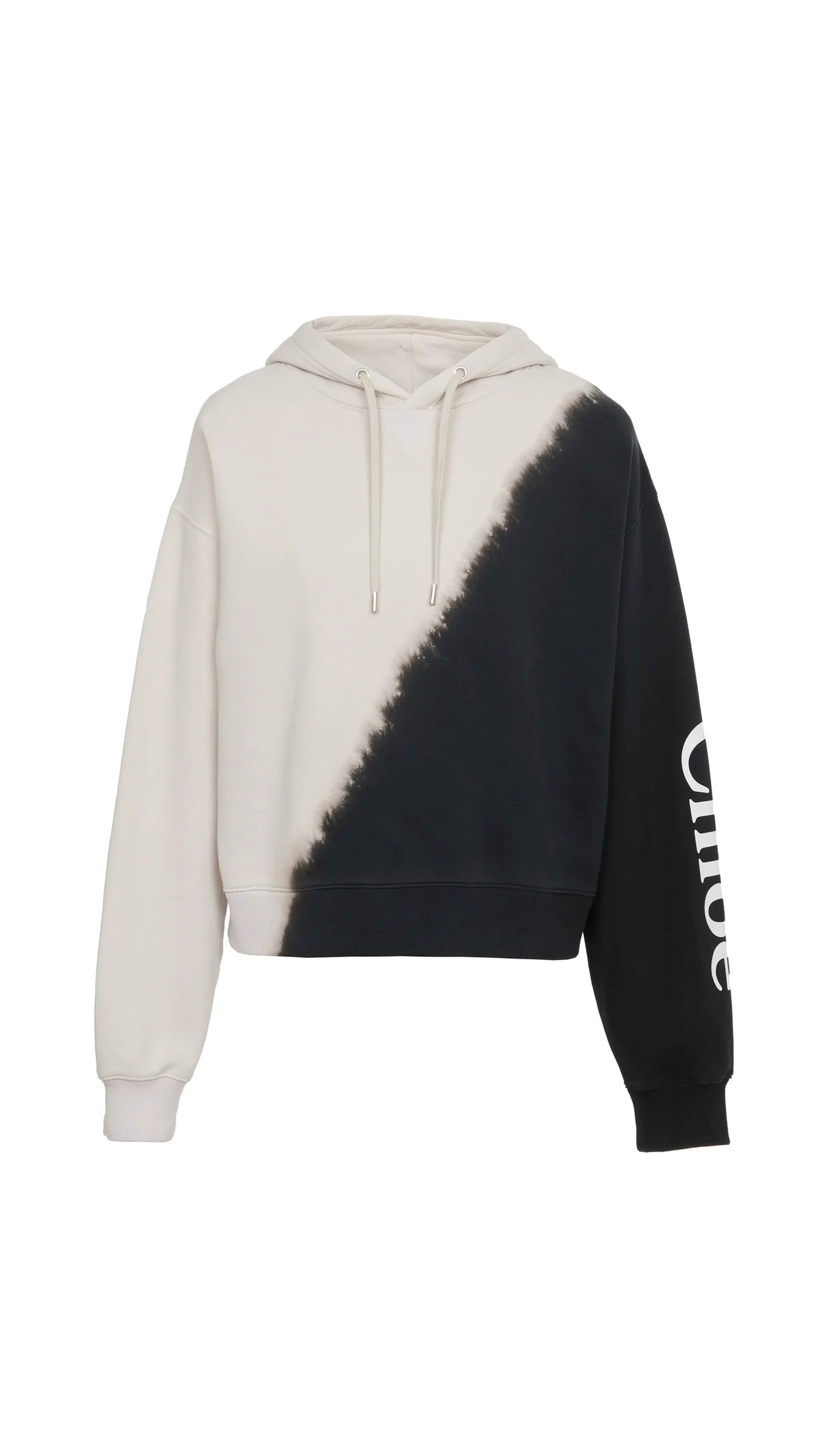 Printed Hooded Sweater - White/Black