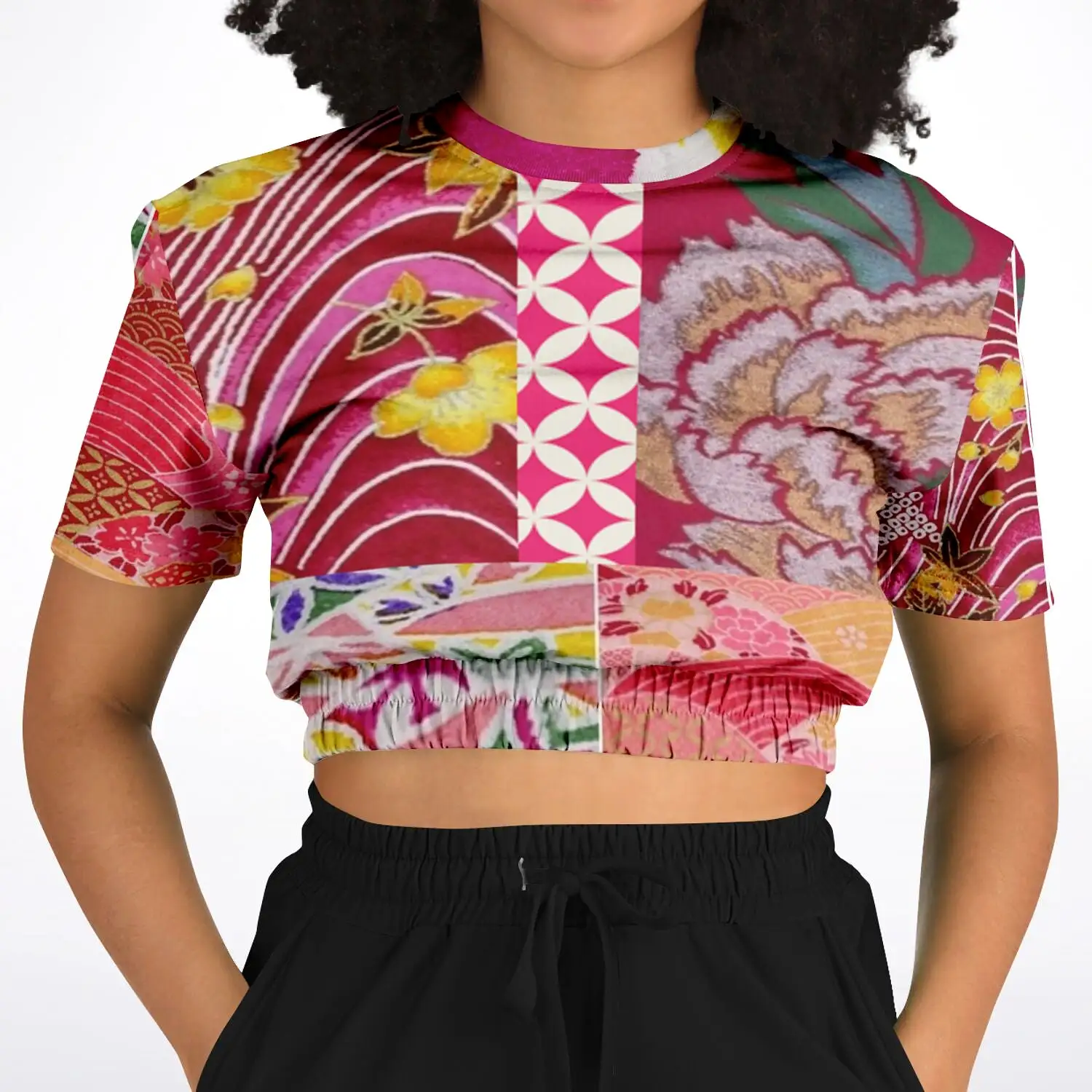 Queen Lili'uokalani Short Sleeve Cropped Eco-Poly Sweater