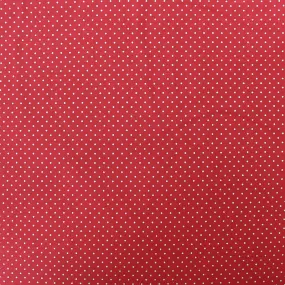 Red Metallic Christmas Cotton - Golden Spots