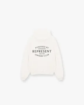 Represent Owners Club Stamp Hoodie - Flat White