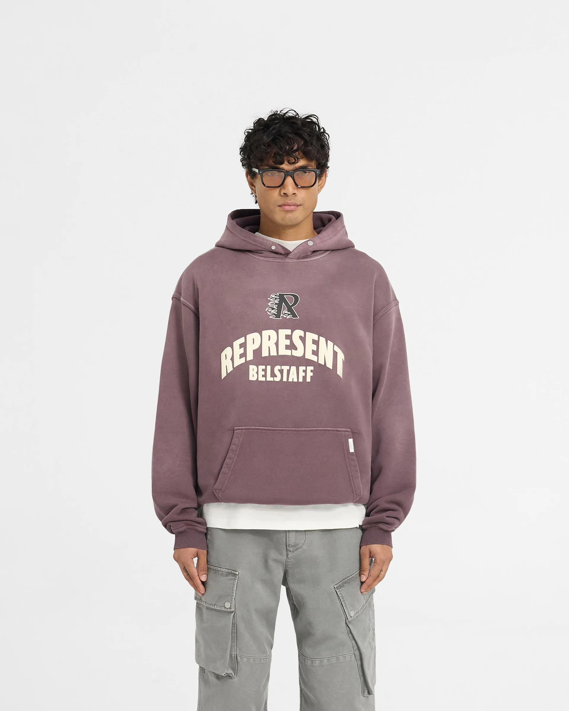 Represent X Belstaff Flame Phoenix Hoodie - Plum