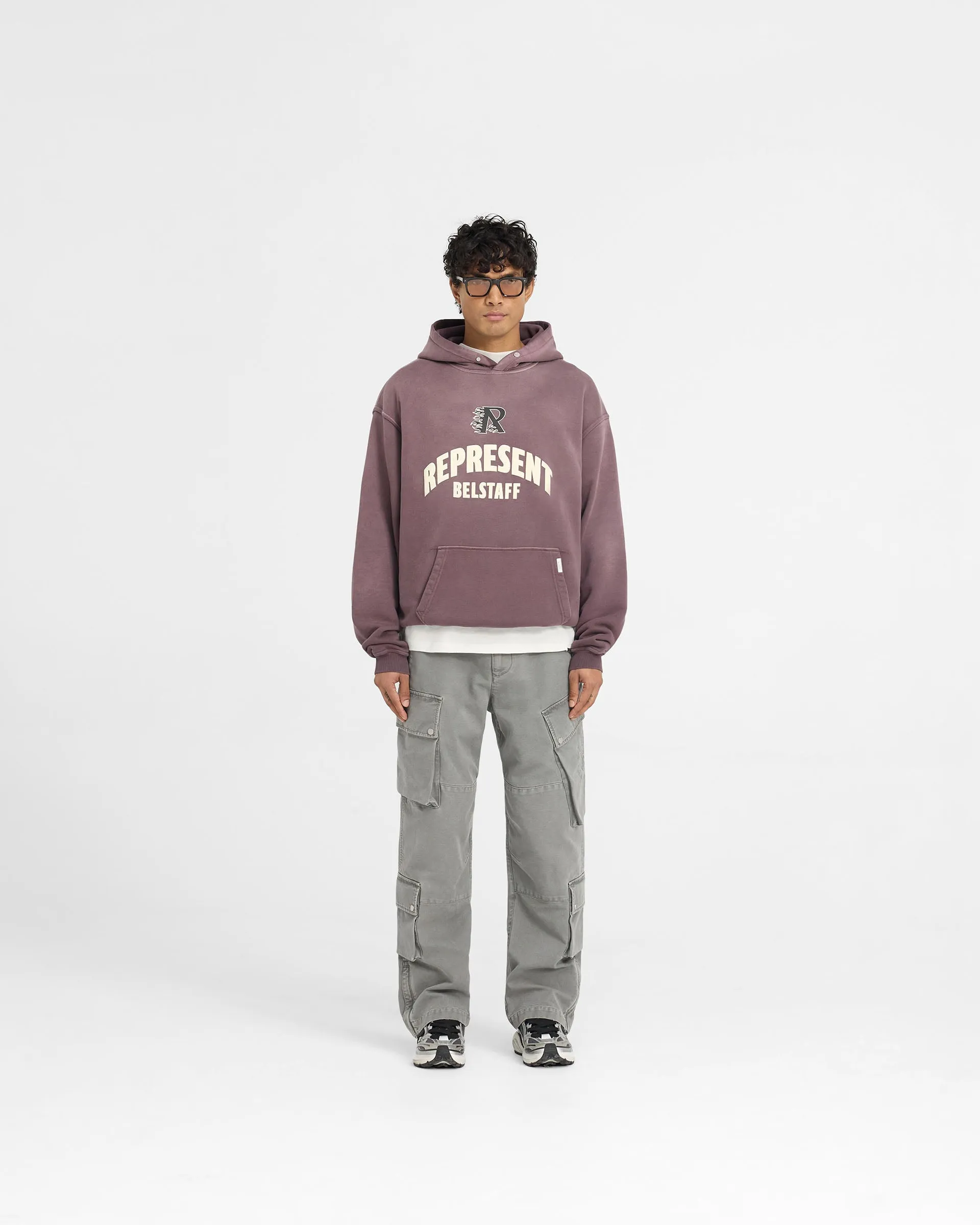 Represent X Belstaff Flame Phoenix Hoodie - Plum