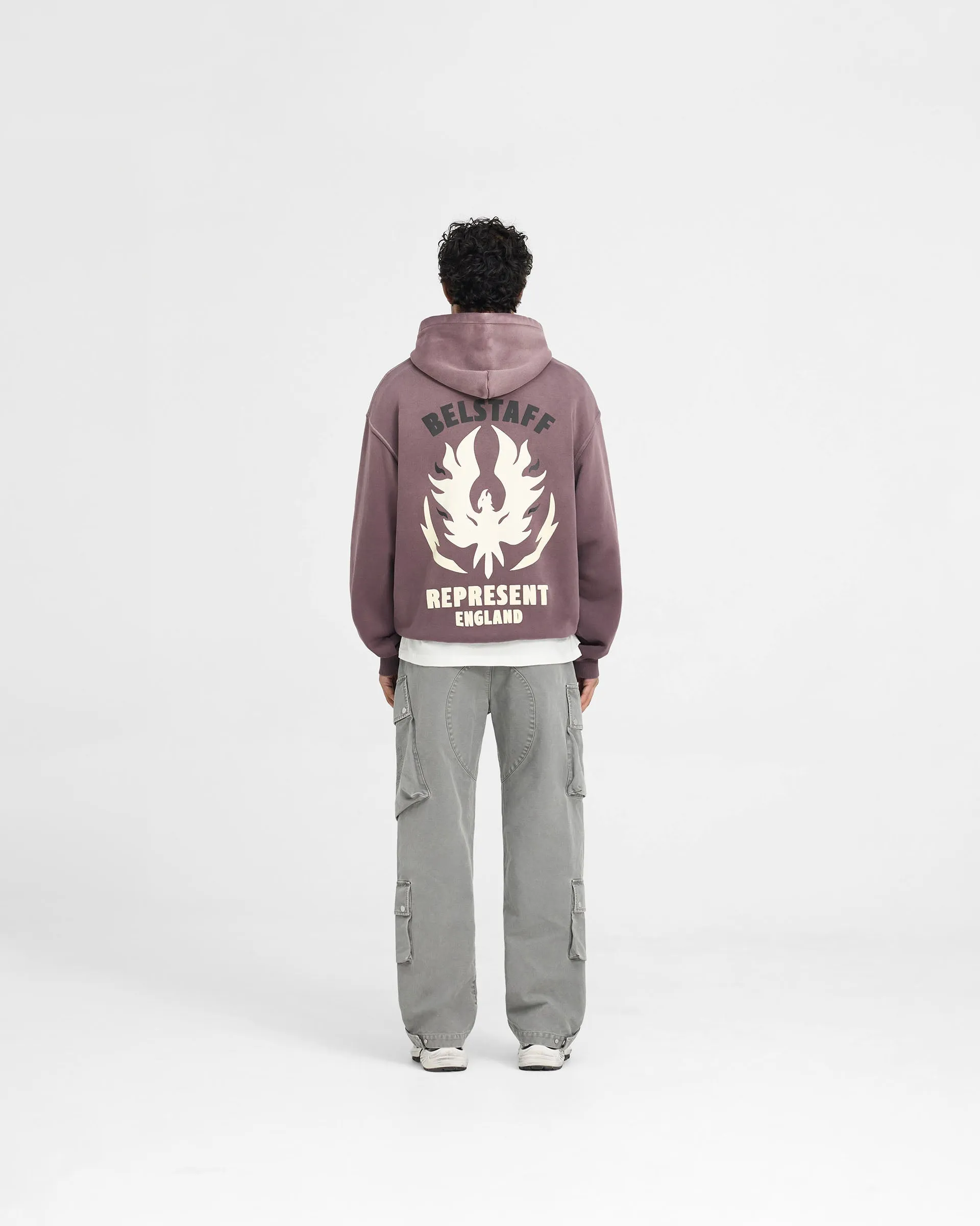 Represent X Belstaff Flame Phoenix Hoodie - Plum