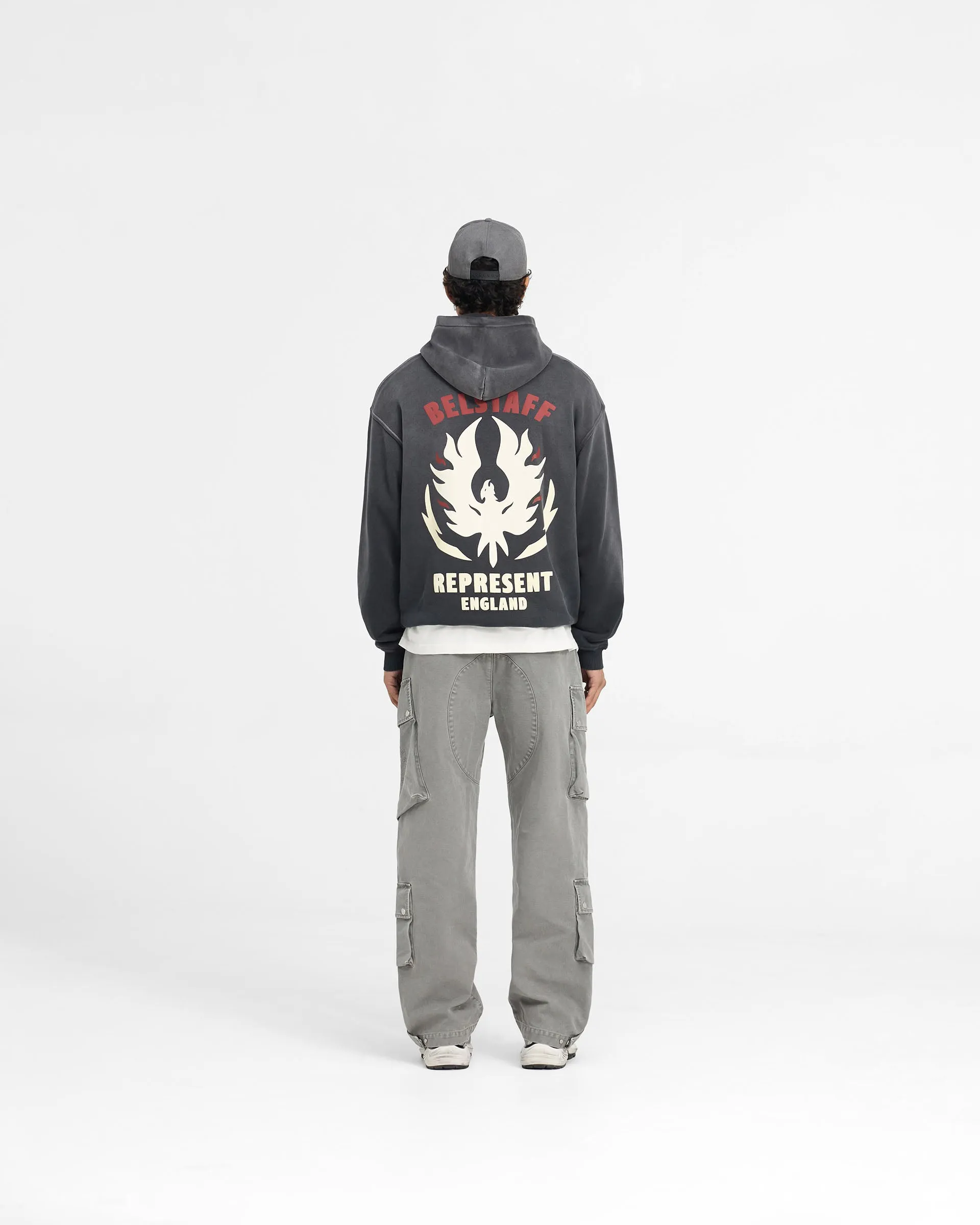 Represent X Belstaff Flame Phoenix Hoodie - Shadow