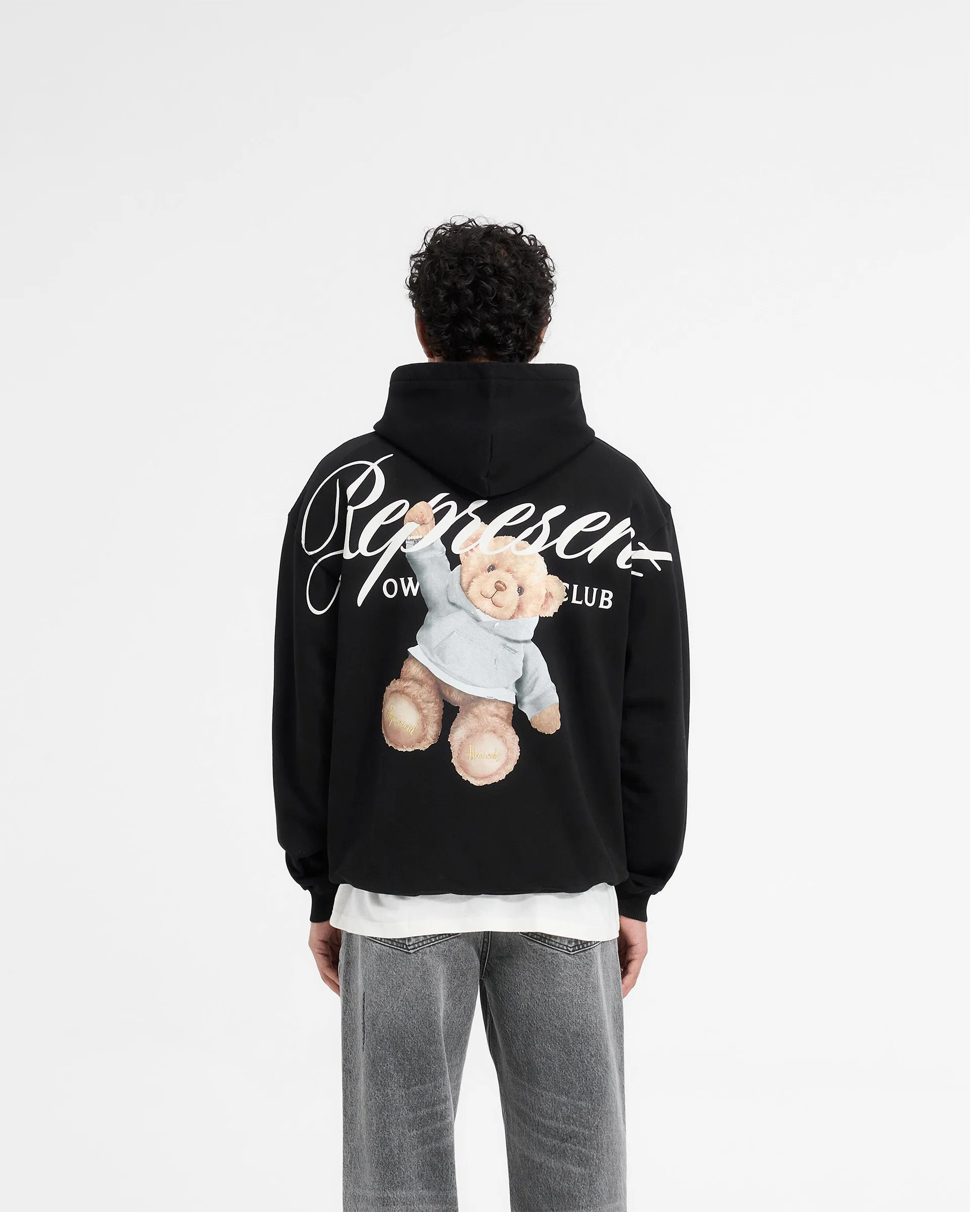 Represent X Harrods Bear Owners Club Hoodie - Jet Black