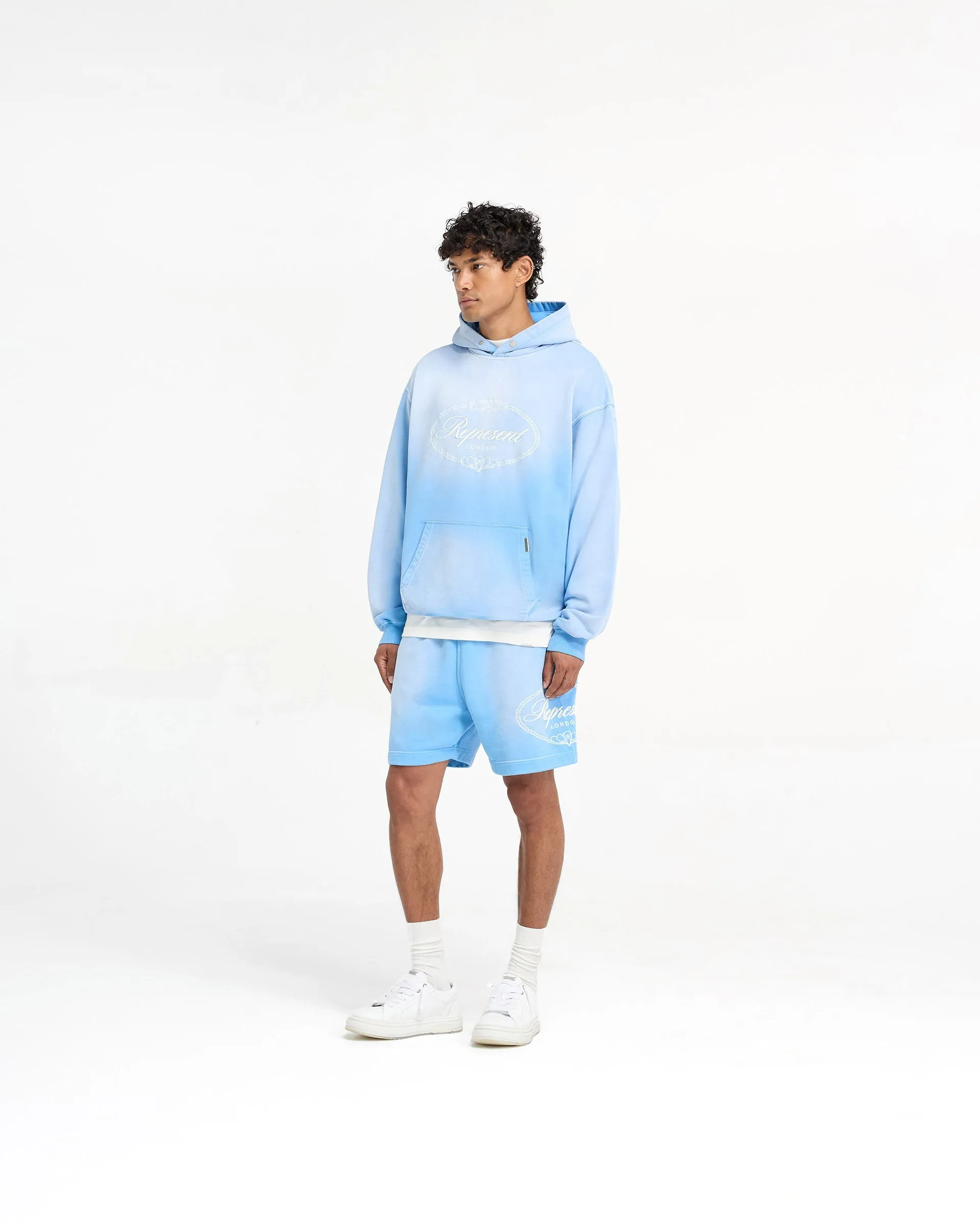 Represent X Harrods Crest Hoodie - Cloud Blue