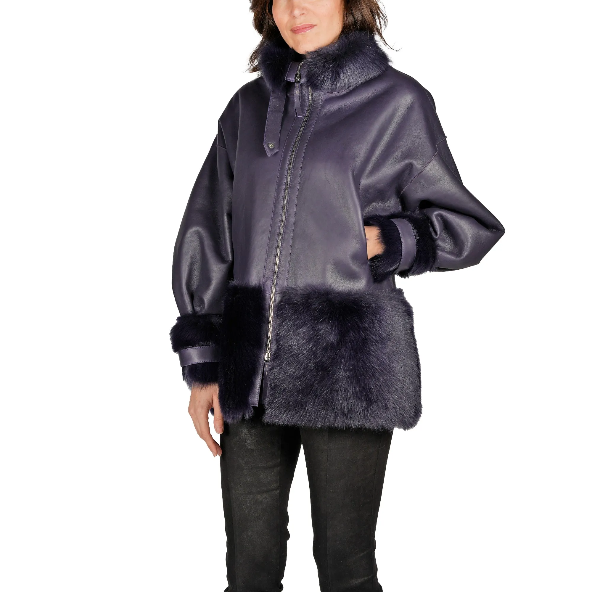 Reversible Shearling Jacket Pacaja Purple