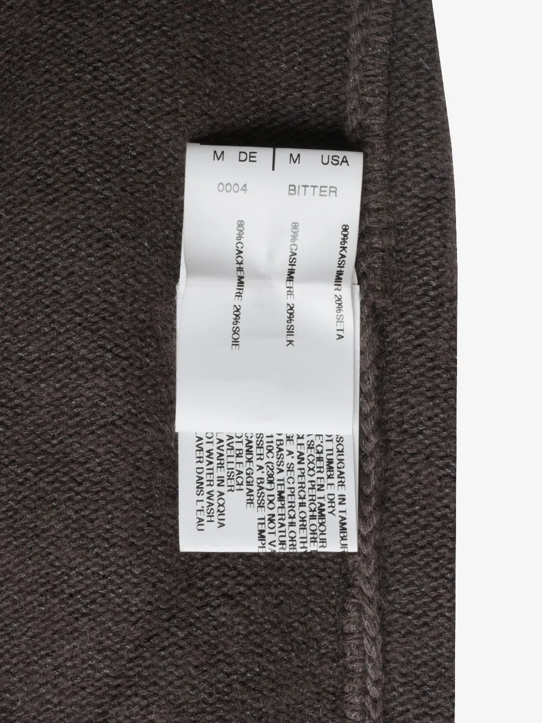 Rick Owens Asymmetrical Kashmir Sweater