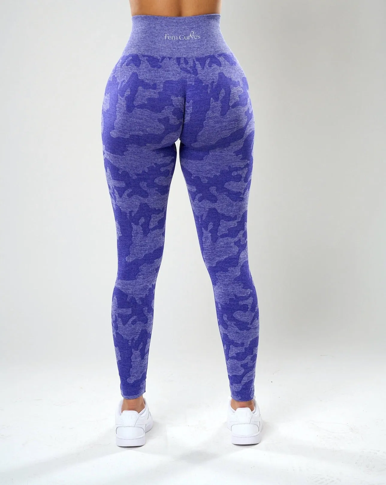 Rita Camo Seamless Leggings - Grape