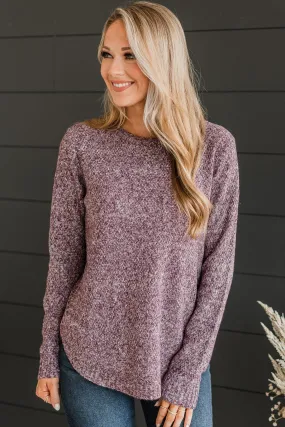 Runway Beauty Knit Sweater- Purple