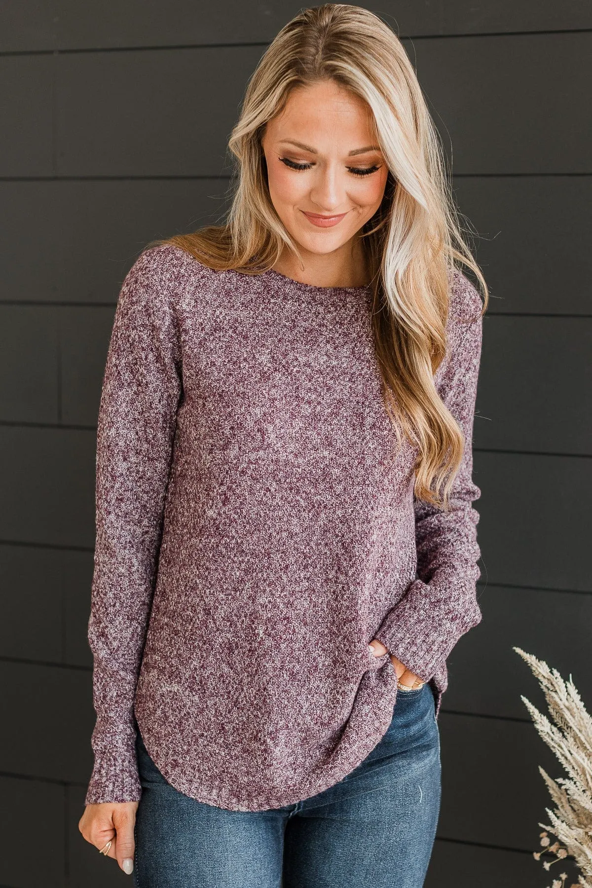 Runway Beauty Knit Sweater- Purple