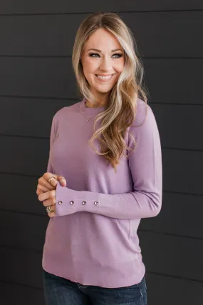 Second Glance Knit Sweater- Lavender