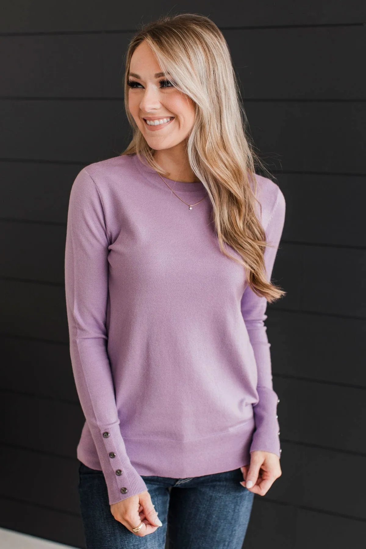 Second Glance Knit Sweater- Lavender