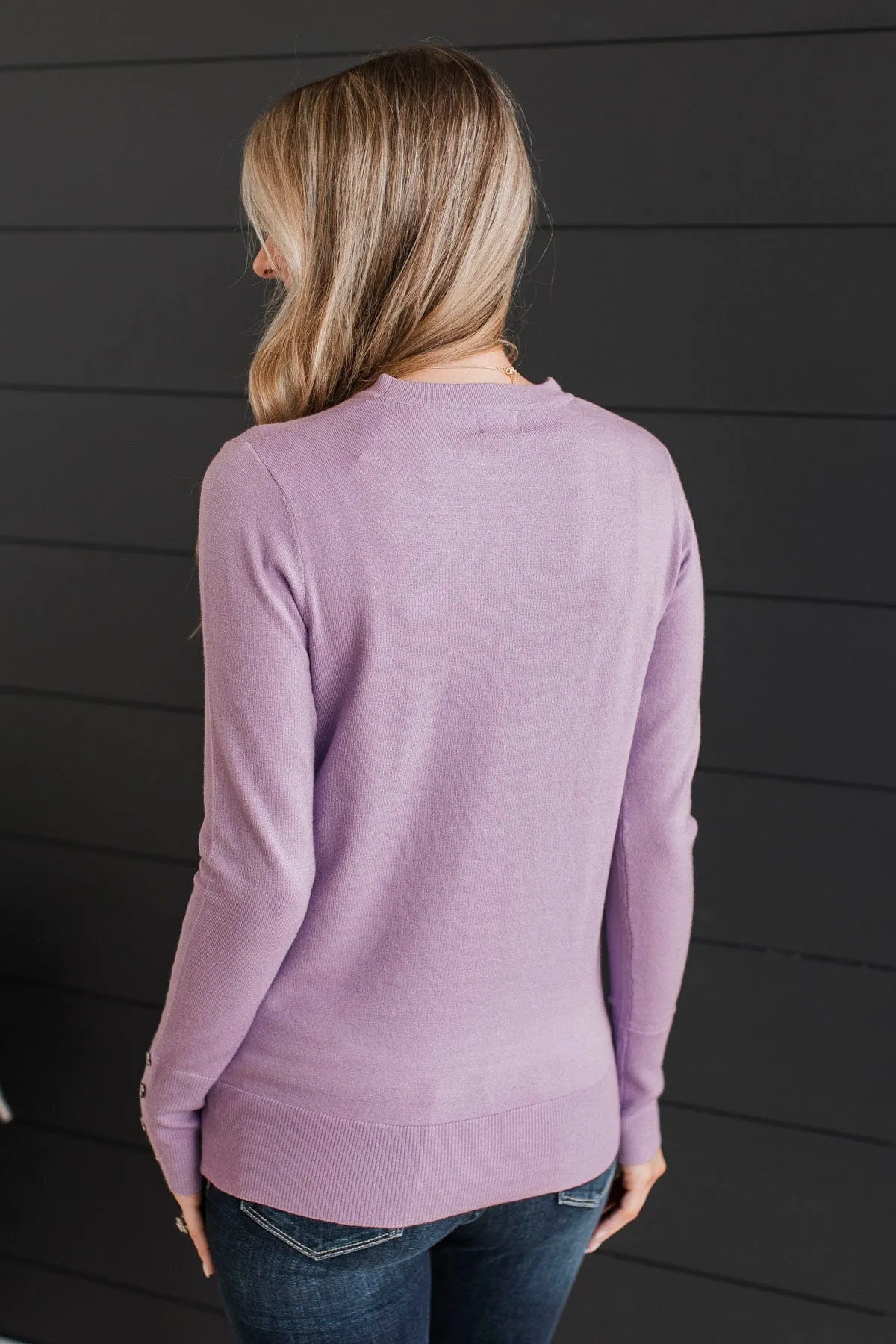 Second Glance Knit Sweater- Lavender