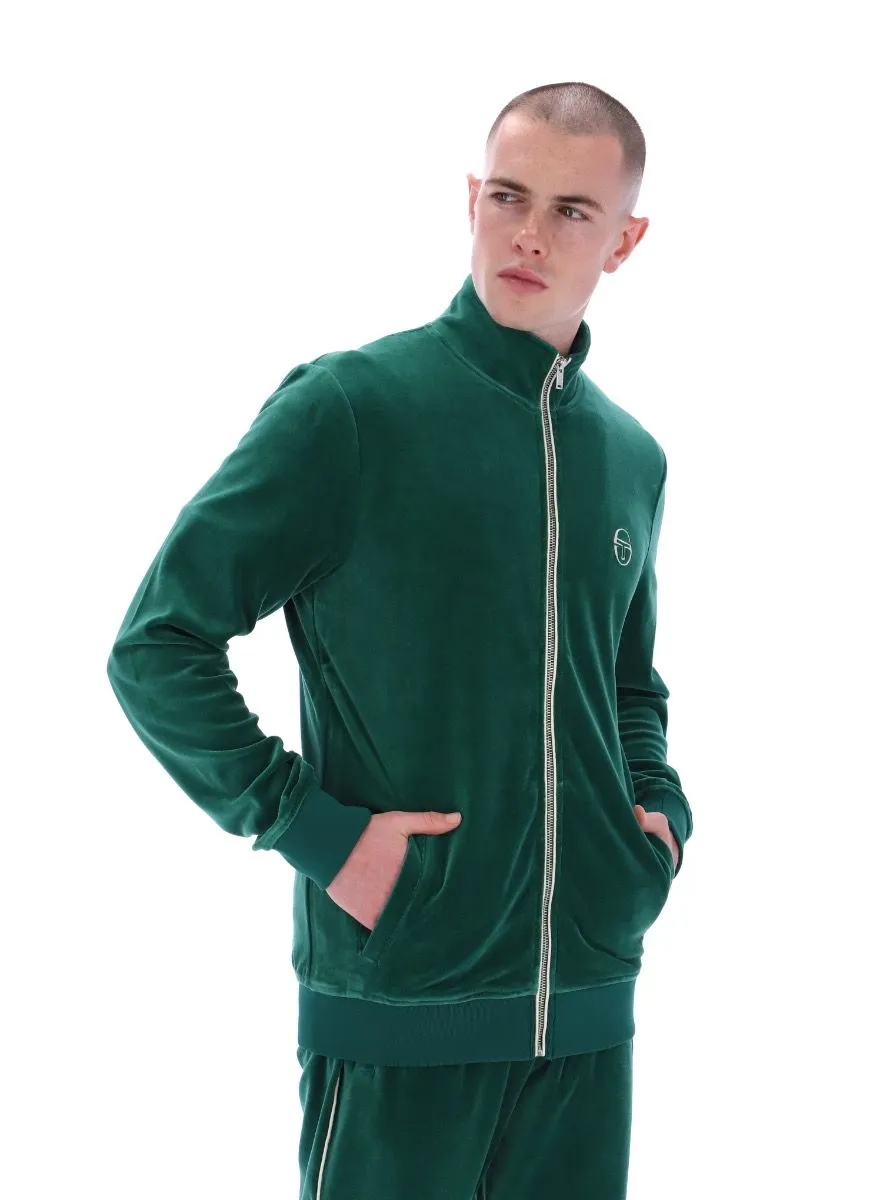 Sergio Tacchini Eddie Velour Track Jacket Evergreen