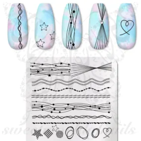 Shapes Nail Art Stamping Plate