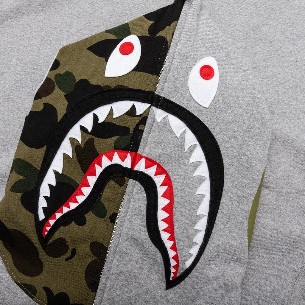 Shark Full Zip Hoodie - Grey