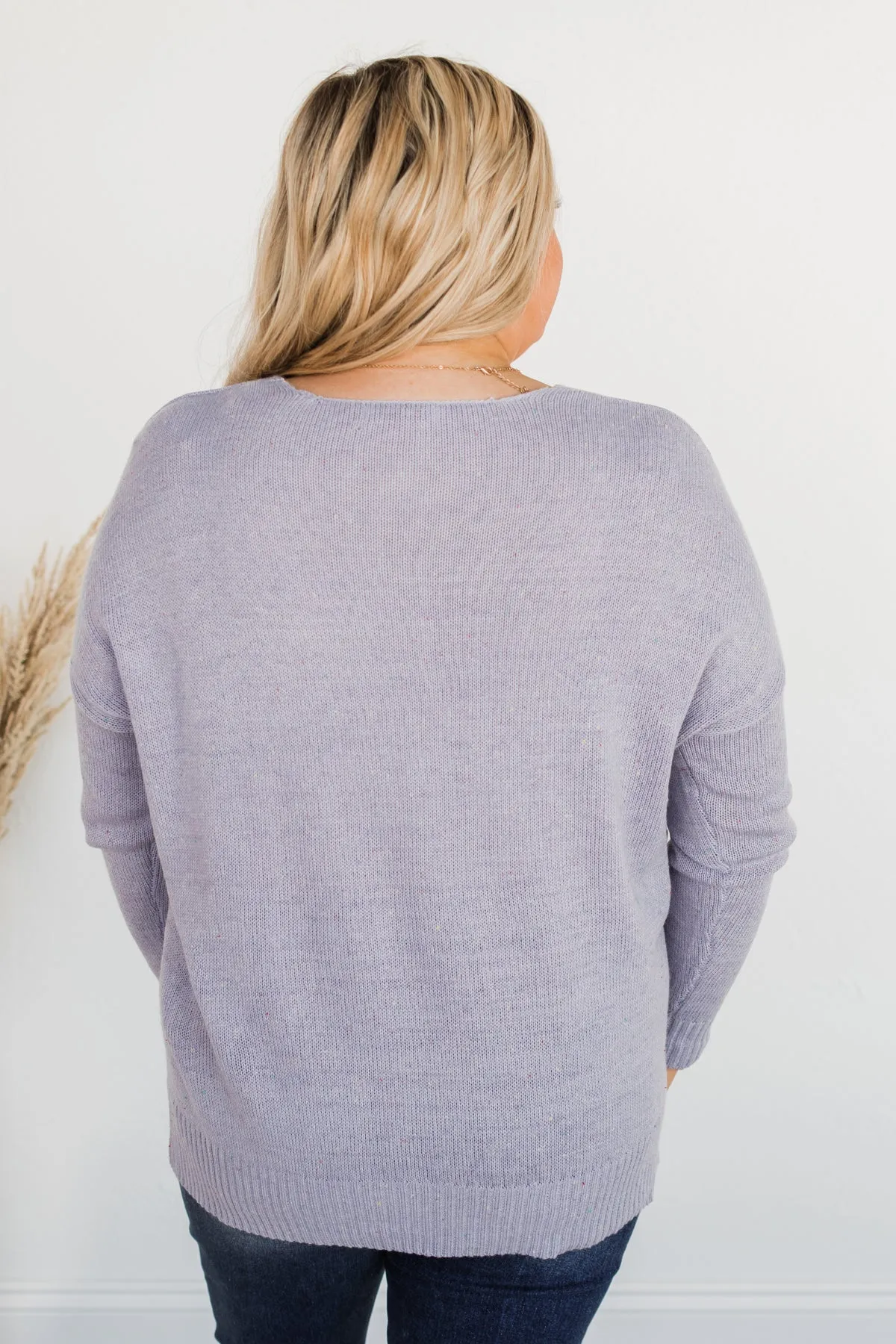 Sheer Delights Knit Sweater- Lavender